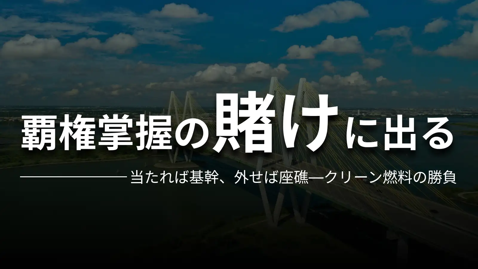 覇権掌握の賭けに出る 当たれば基幹、外せば座礁—クリーン燃料の勝負