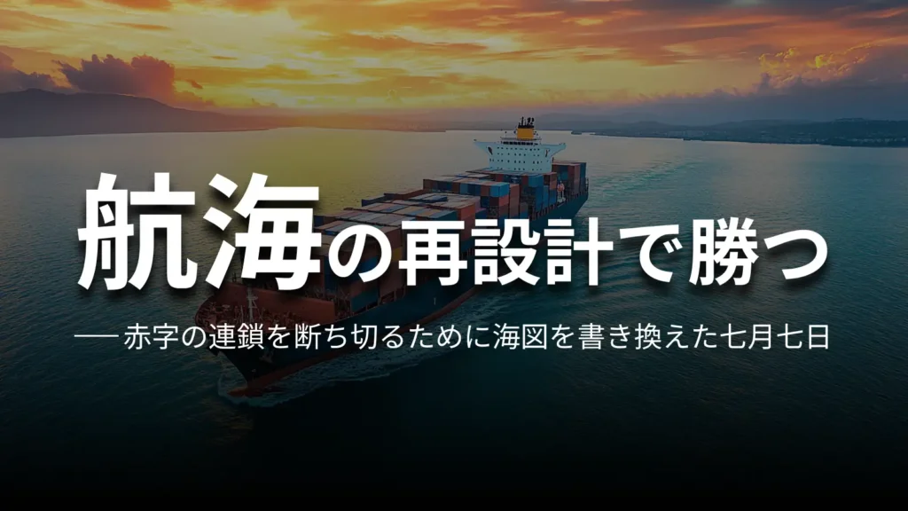 航海の再設計で勝つ 赤字の連鎖を断ち切るために海図を書き換えた七月七日